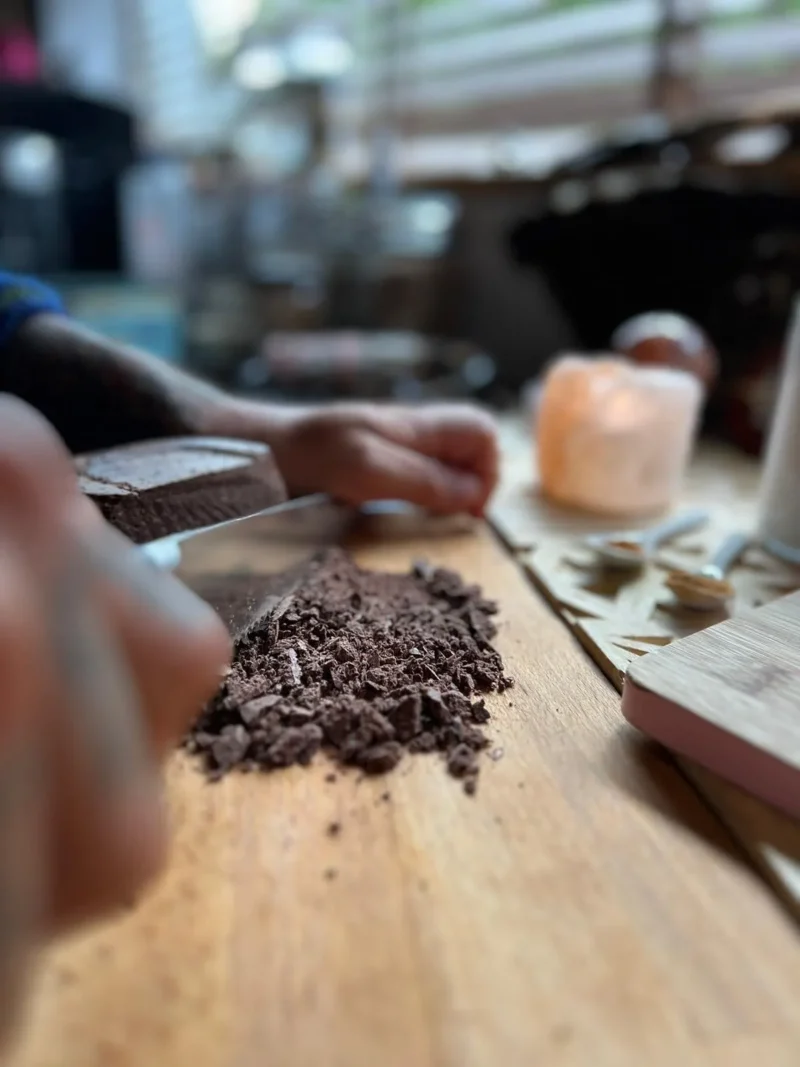 Handgemaakt Cacaoblok, puur en afkomstig uit Peru